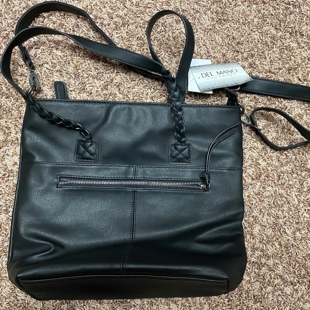 Del Mano Black Handbag Purse